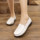 giày Avatar Tsai mới giày mùa xuân da trắng y tá giày giày phẳng thoải mái không trượt mềm mẹ gân đáy