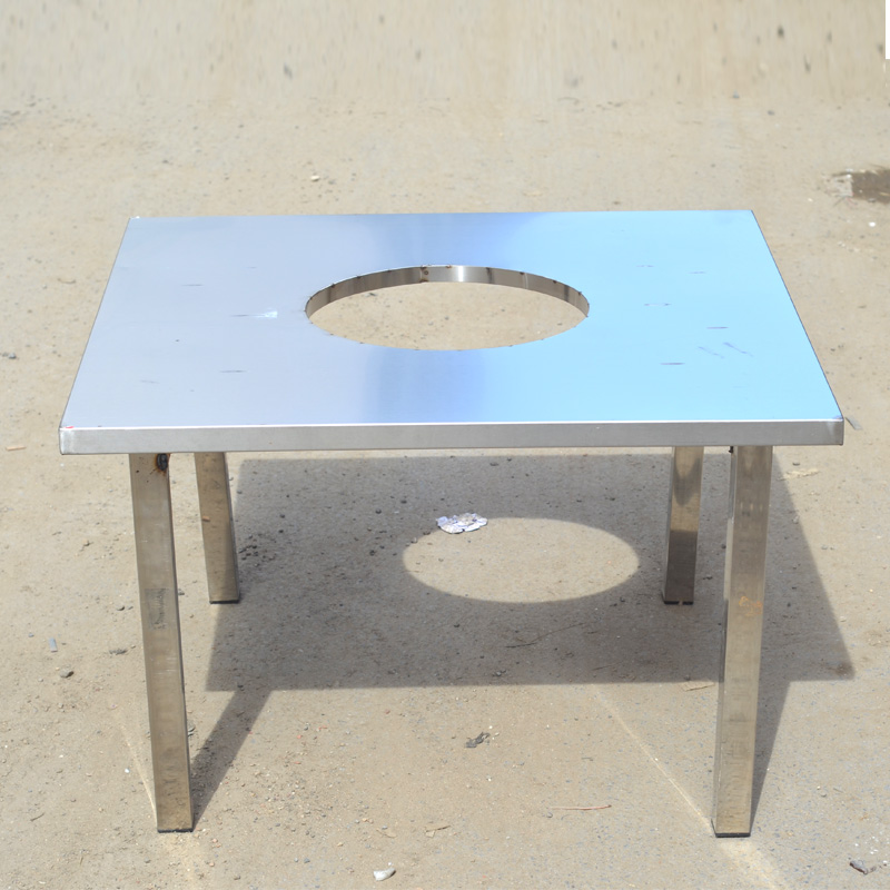 Ground Stall Folding Stainless Steel Table Square Multifunction Barbecue Table Barbecue shop Fire pot Shop Special hot pot square table-Taobao