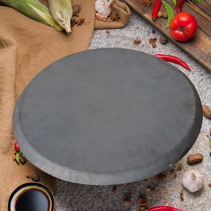 Old-fashioned Shandong miscellaneous grains frying pan cast iron egg cake stall gas stove commercial delivery formula flat-bottomed household