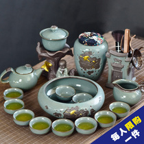 Sloth Tea Set Qigong Fu Tea Furniture Home Gokiln Purple Sand Tea Cup Teapot Full Semiautomatic Creative Tea Road Accessories