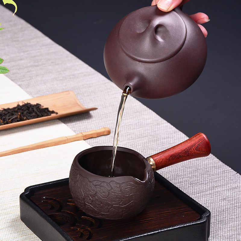 Tea set purple sand fair cup tea leak combination kung fu tea set accessories tea sea purple mud male cup tea dispenser