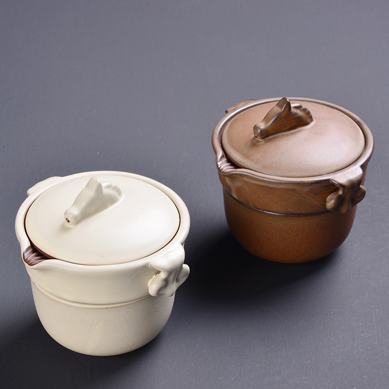 Coarse Pottery Express Guest Cup Portable travel Ceramic Gongfu tea furniture set group tea cup pots