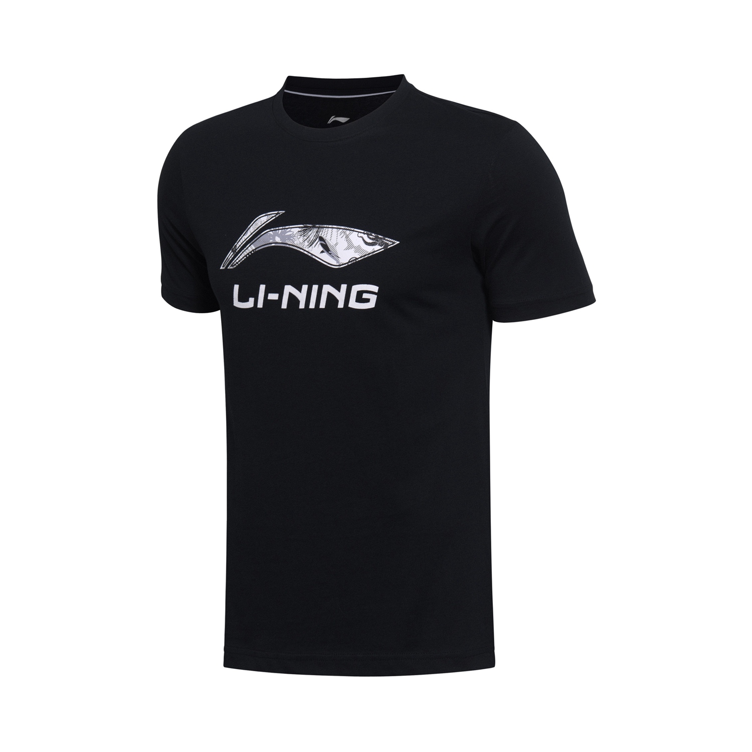 Li Ning short-sleeved men's cotton T-shirt running fitness sportswear summer big LOGO men's round neck sports shirt