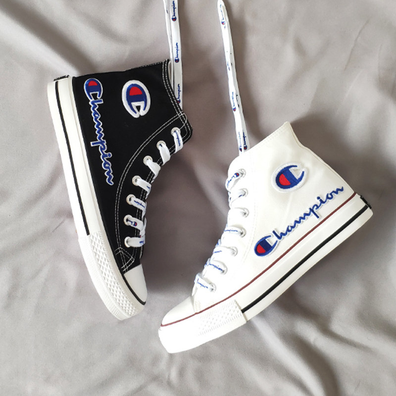 Background Renewed High-barrel men and women canvas shoes champion owcherry blossom empty shoes and duck limited peach ripe