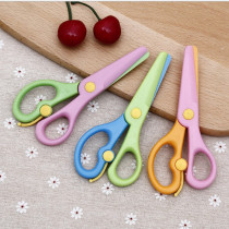 Children scissors safety scissors handmade paper cutter round head kindergarten baby plastic small scissors mini student