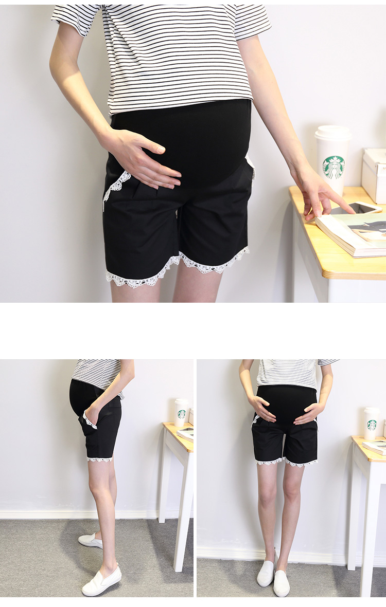 Phụ nữ mang thai của quần mùa hè cotton dạ dày lift quần mùa hè phần mỏng lỏng XL quần short năm điểm quần cộng với phân bón 200 kg