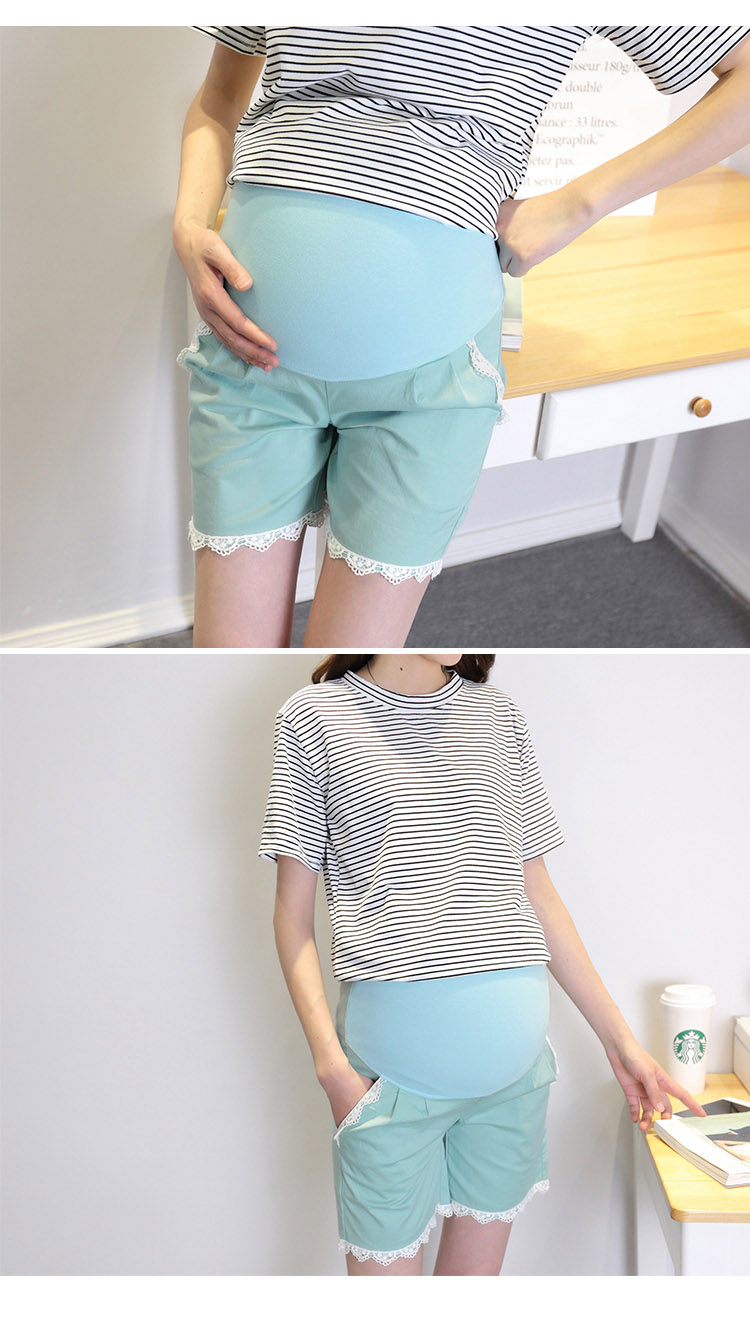 Phụ nữ mang thai của quần mùa hè cotton dạ dày lift quần mùa hè phần mỏng lỏng XL quần short năm điểm quần cộng với phân bón 200 kg