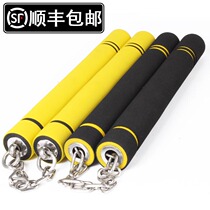 Stainless steel sponge nunchaku children novice beginner practice performance nunchaku safety foam