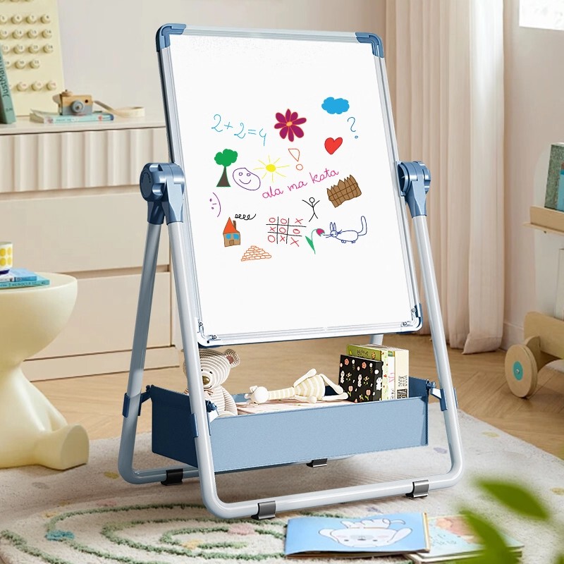 Japanese Imported Mujie Children's Drawing Board, Home-Use Stand-Type Double-Sided Magnetic Teaching Blackboard, Graffiti Writing Board