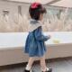 Girls 2021 spring new baby girl denim princess skirt children's denim clothes children's dress children's clothing skirt