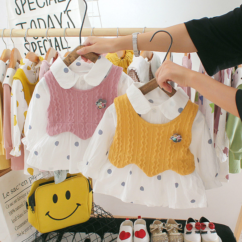 Girl Princess Dress Polo Pink Women Baby Dress Spring Autumn Money 1-3 Year Old Female Baby Gown 2 Pieces Suit