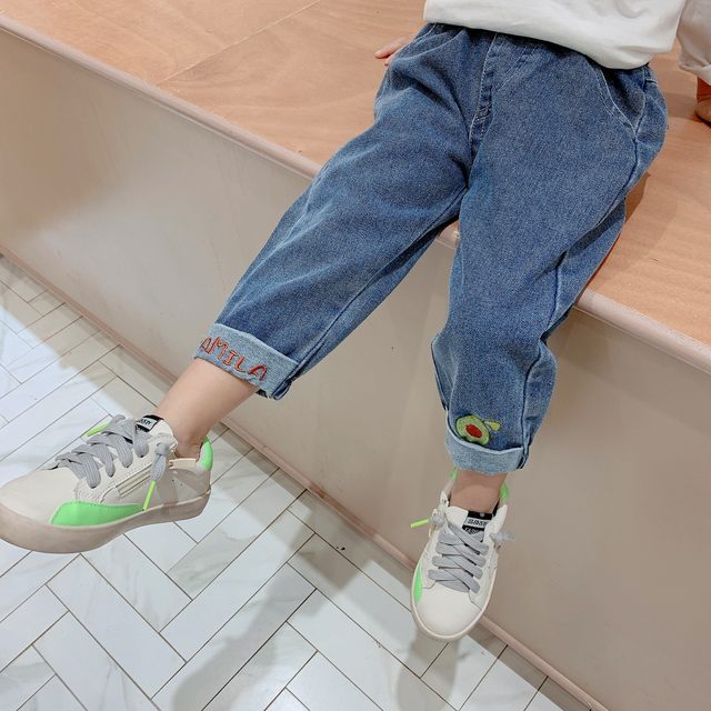 Girls' jeans 2020 new children's girls' foreign style loose outer wear Korean version children's girls' baby spring pants