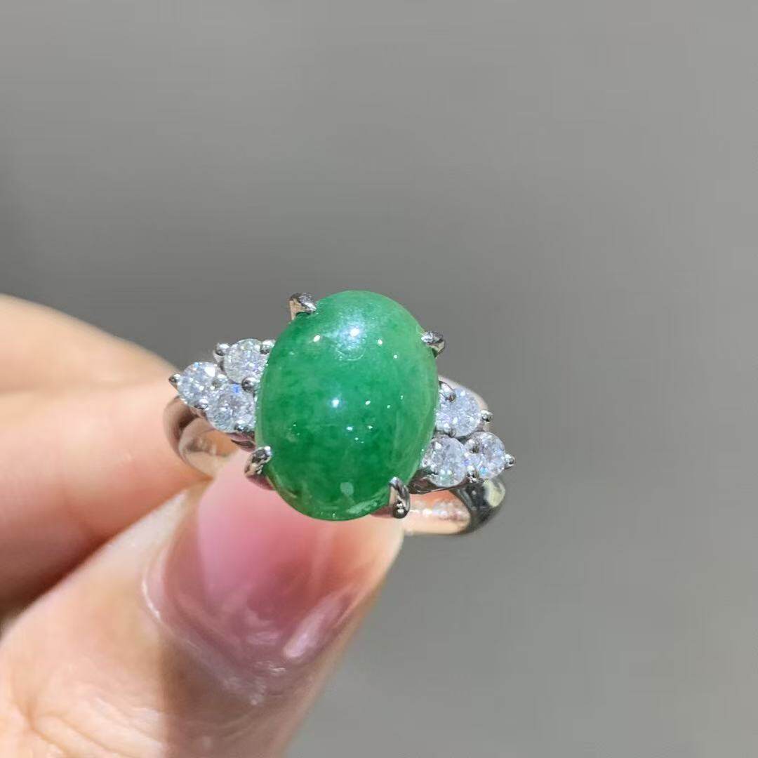 NEWDELLA Emerald Full Green Spicy Egg Ring