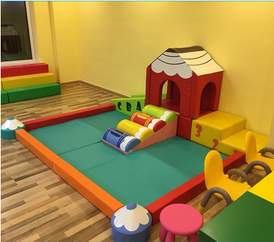 Early education center software combination slide crayon ball pool soft package software slide climbing and sliding physical energy combination building block pool