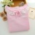 Mùa xuân mới gạc cotton đồ ngủ ren dịch vụ nhà dễ thương mũ trùm đầu bộ đồ ngủ dài tay hai mảnh