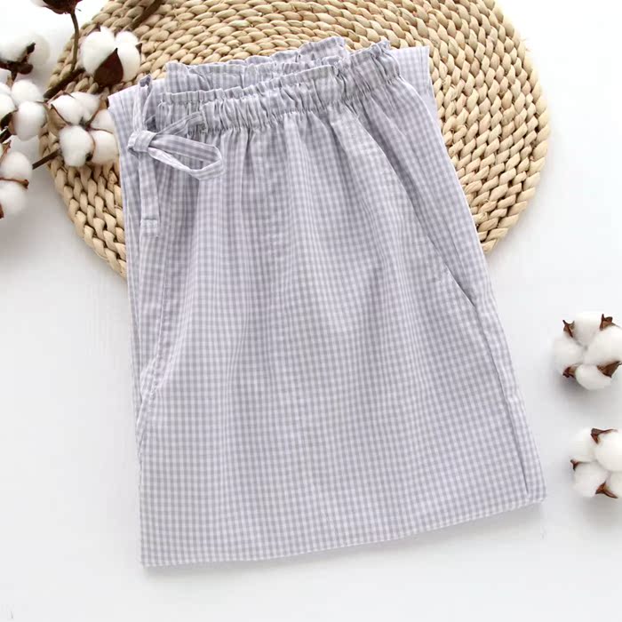 Mùa xuân hè mới quần ngủ nam và nữ quần cotton nhà cotton lỏng cotton nhà bố mẹ quần giản dị bộ mặc nhà