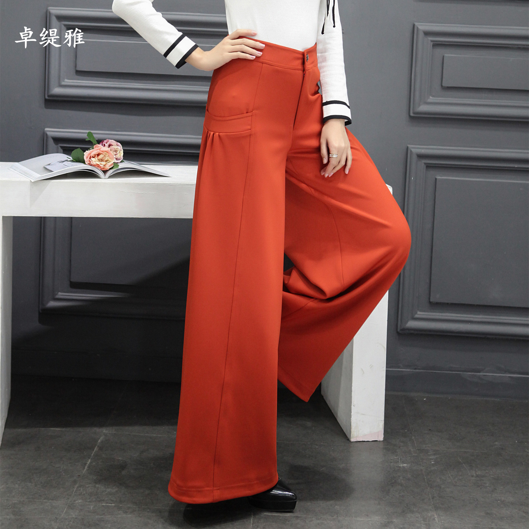 New Latin modern national standard dance wide leg pants pants dance pants wide pants Wide pants Large size high waist pants wide leg pants