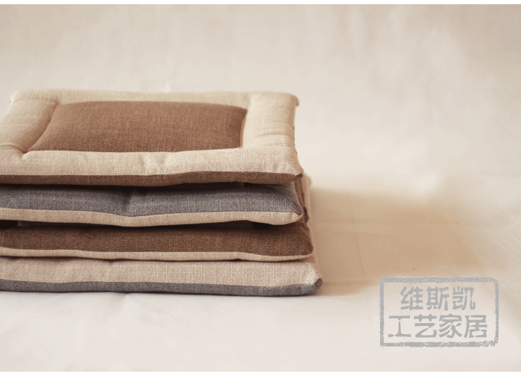 Linen ăn uống ghế ghế đệm ghế văn phòng đệm đệm sinh học phân dày mùa đông mông pad - Ghế đệm / đệm Sofa thảm trải ghế sa lông