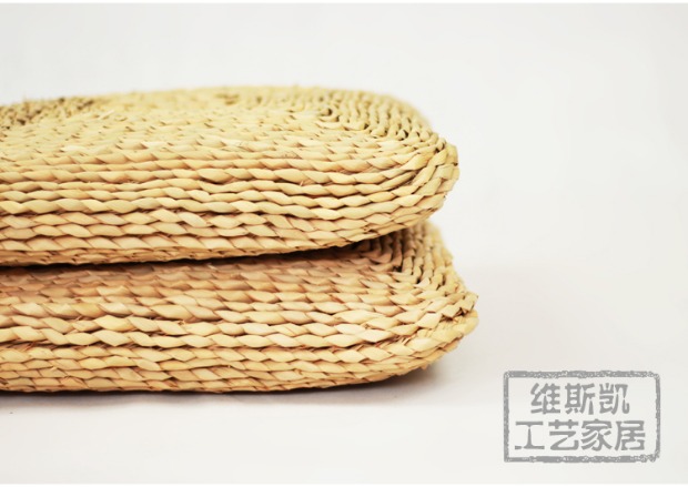 Miễn phí vận chuyển rơm mây vuông tatami futon đệm cửa sổ và dày mat đệm yoga thiền Phật - Ghế đệm / đệm Sofa thảm trải bàn ghế gỗ