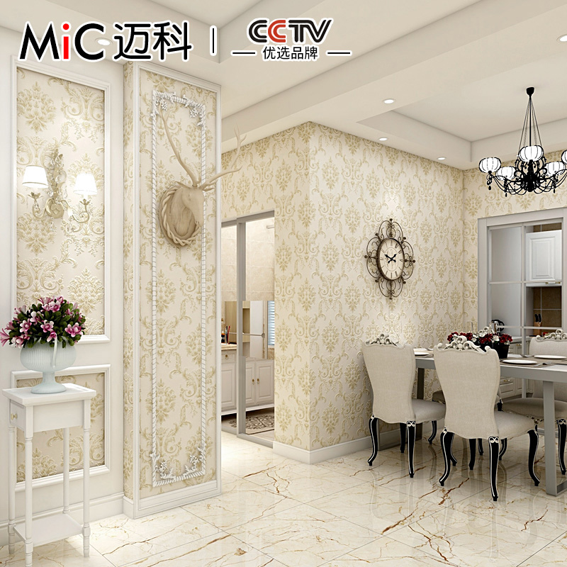 European big flower wallpaper 3d stereo European living room bedroom Luxury atmosphere relief non-woven wallpaper home