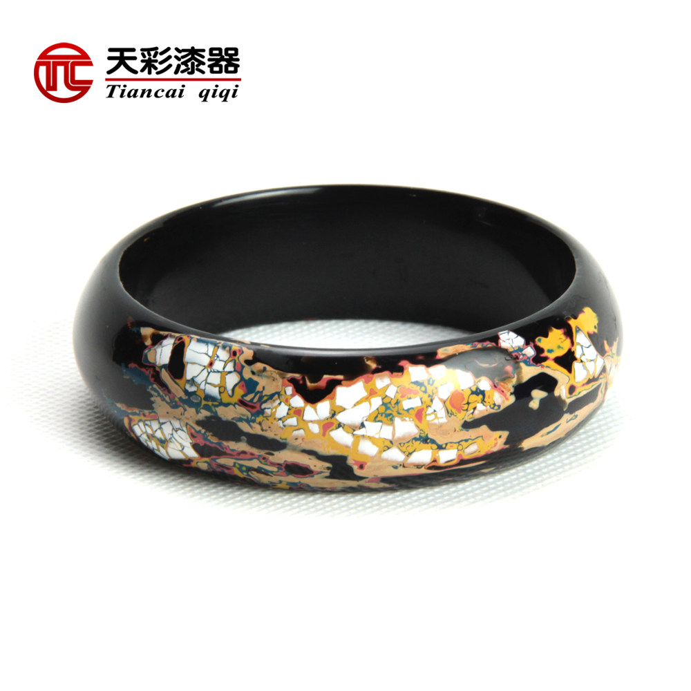 (Personalized customization) Big lacquer creative bracelet Tiancai lacquerware lacquer art jewelry crafts handmade