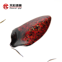 Tiancai lacquerware lacquer tea teaspoon tea set leaf-shaped Fuzhou unborn lacquerware craftsmanship is purely handmade