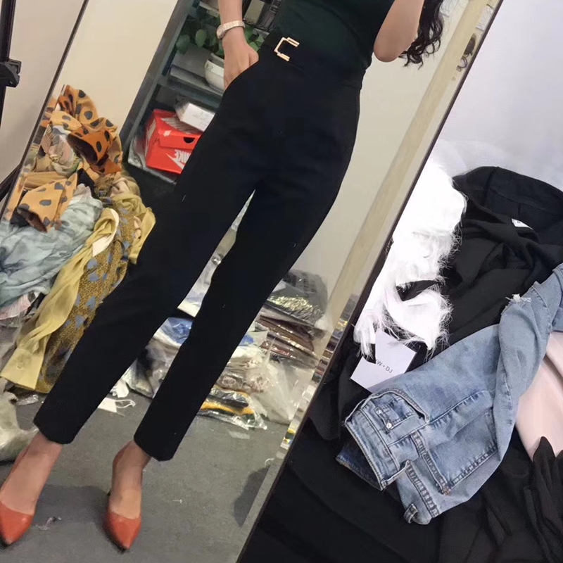 2022 new spring and autumn suit pants loose nine-point pants straight-leg pants all-match casual slim fit slimming 9-point pants