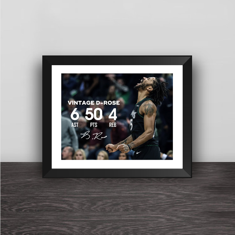 Rose single-game 50-point record night photo frame Derrick Rose photo wall Rose ornaments fan gift