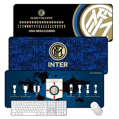 Inter Milan classic slogan oversized mouse pad Inter five crowns era commemorative oversized table mat