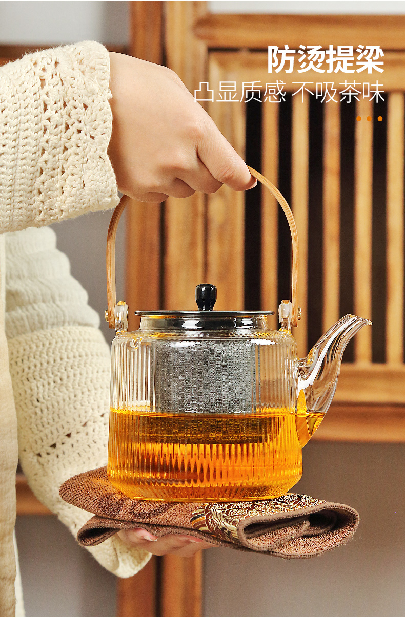 Tang Feng nonporous filter glass boiled tea set transparent small electric kettle household electric teapot ceramic furnace Z