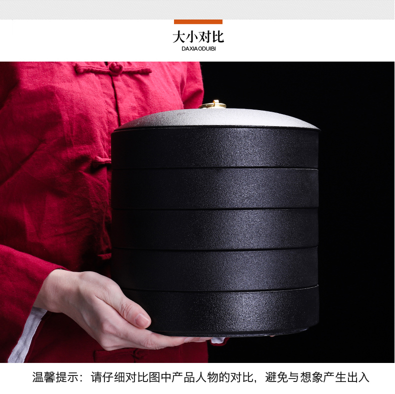 Tang Feng pu 'er tea as cans ceramic tea cake multilayer frame seal up POTS of tea cake boxes can be a fold of storage tank