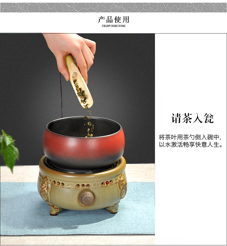 Tang Feng ceramic boiling tea ware bowl old white tea, black tea tea pu 'er points, cordless kung fu tea set