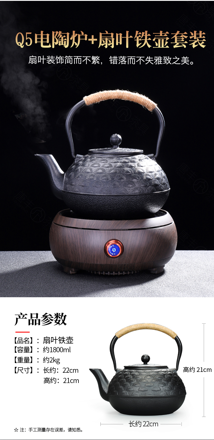 Tang Fengtie cast iron pot of cooked pot household contracted electricity TaoLu kettle electrothermal furnace boiling tea is tea stove suits for