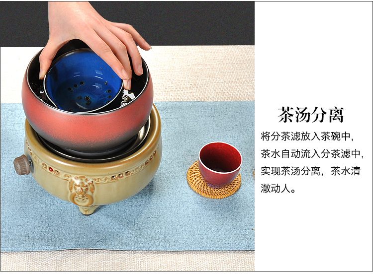 Tang Feng ceramic boiling tea ware bowl old white tea, black tea tea pu 'er points, cordless kung fu tea set