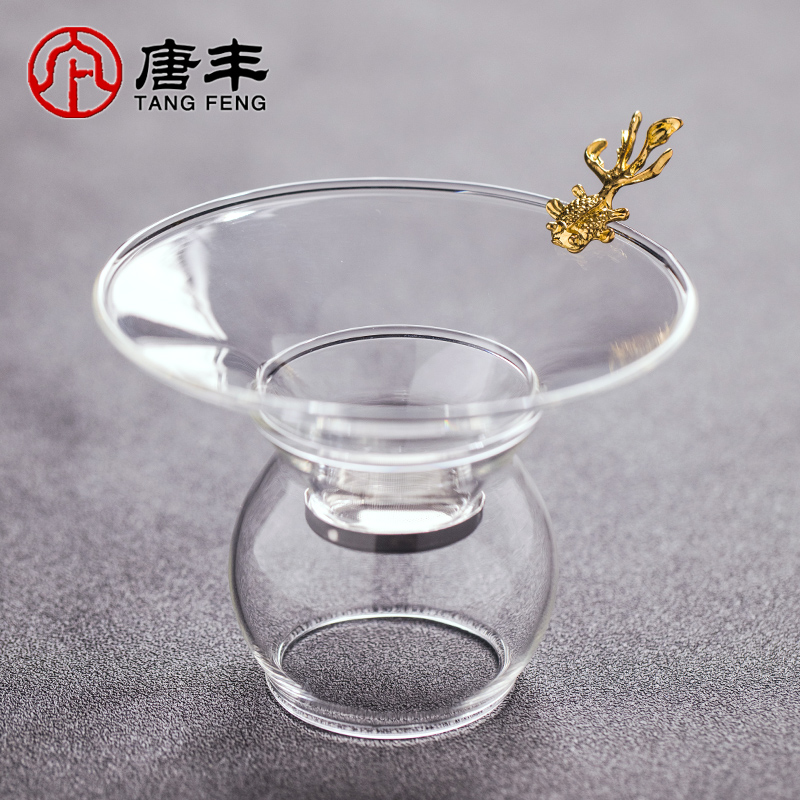 Tangfeng glass tea leak tea filter Creative household tea filter Personality tea filter Gongfu tea set Tea ceremony accessories