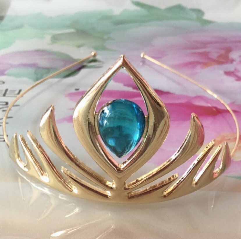 Frozen Crown Glove Wig Elsa Child Queen Crowned Defending Love Girl Day Headdress Adult Sister