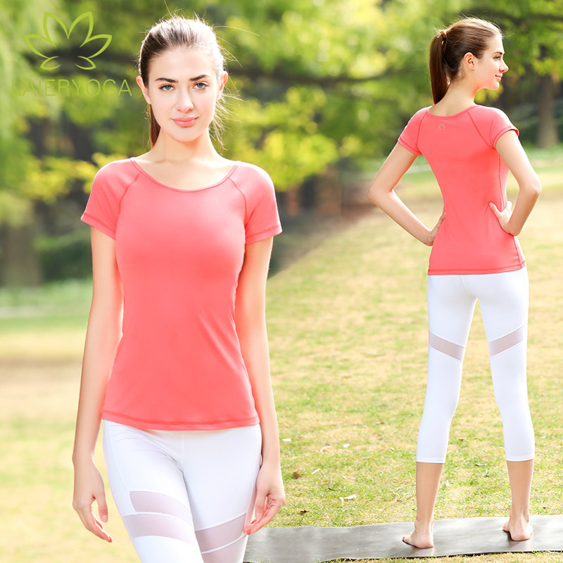 Laieryoga Laier yoga clothes top women's short-sleeved spring and autumn thin running yoga sportswear fitness T-shirt