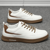 Big Code Men Shoes Tide Summer 2022 New 45 Trendy Genuine Leather Small White Shoes 46 Sports Casual Breathable Plate Shoes Man