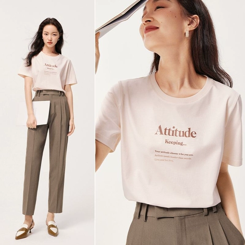 Ретро осенняя дизайнерская хлопковая футболка, коллекция 2022, оверсайз, свободный крой