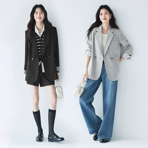 Осенний пиджак классического кроя для отдыха, черная куртка, изысканный стиль