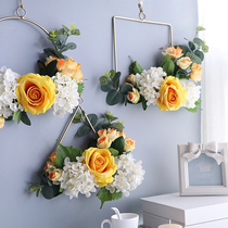 ins wind wall wall-mounted adornment small pendant wall bedroom room wall fake flower creative wall decoration indoor wall decoration