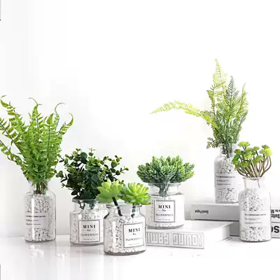 Nordic potted plant fake fleshy green plant ins home living room indoor window sill decoration creative small ornaments