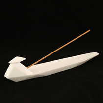 Ceramic fragrant inserts Incense Burner with 1st grade Bone China Fishing home Incense Burner sandalwood Incense Zen Mantra