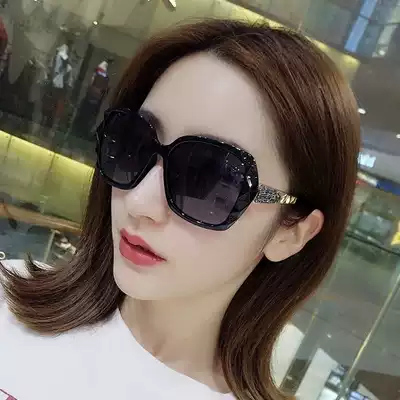 Big face suitable for myopia glasses sunglasses integrated women with diamond-mounted sunglasses female two-in-one