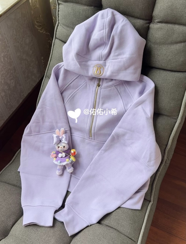 【In Stock】Scuba Oversized Hoodie Half-Zip Fleece Sweatshirt Full-Zip Gold Label