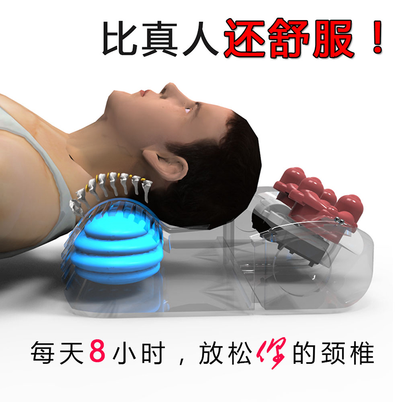Traction massage pillow electric multifunctional heating cervical vertebra massager shoulder neck pillow home neck massage equipment