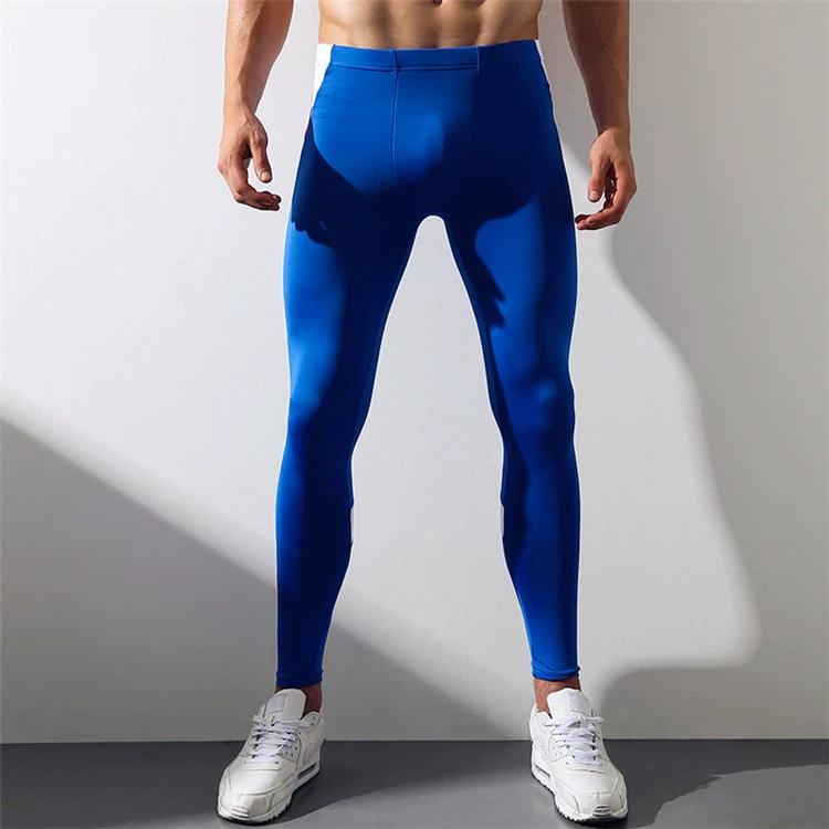 Giải phóng mặt bằng, quần mùa thu nam bó sát thể thao Quần legging nam eo thấp gợi cảm màu mỏng phù hợp với quần ấm