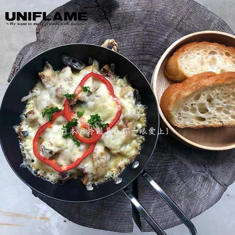 Japan UNIFLAME OUTDOOR HOME LONG HANDLE MINI FLAT BOTTOM PAN FRYING PAN FRYING PAN FRYING PAN CAMPING-Taobao