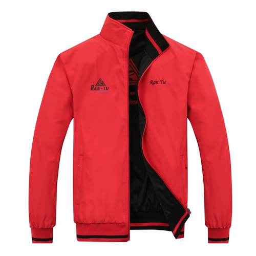 Демисезонная спортивная красная двусторонная тонкая куртка для отдыха, подходит для подростков