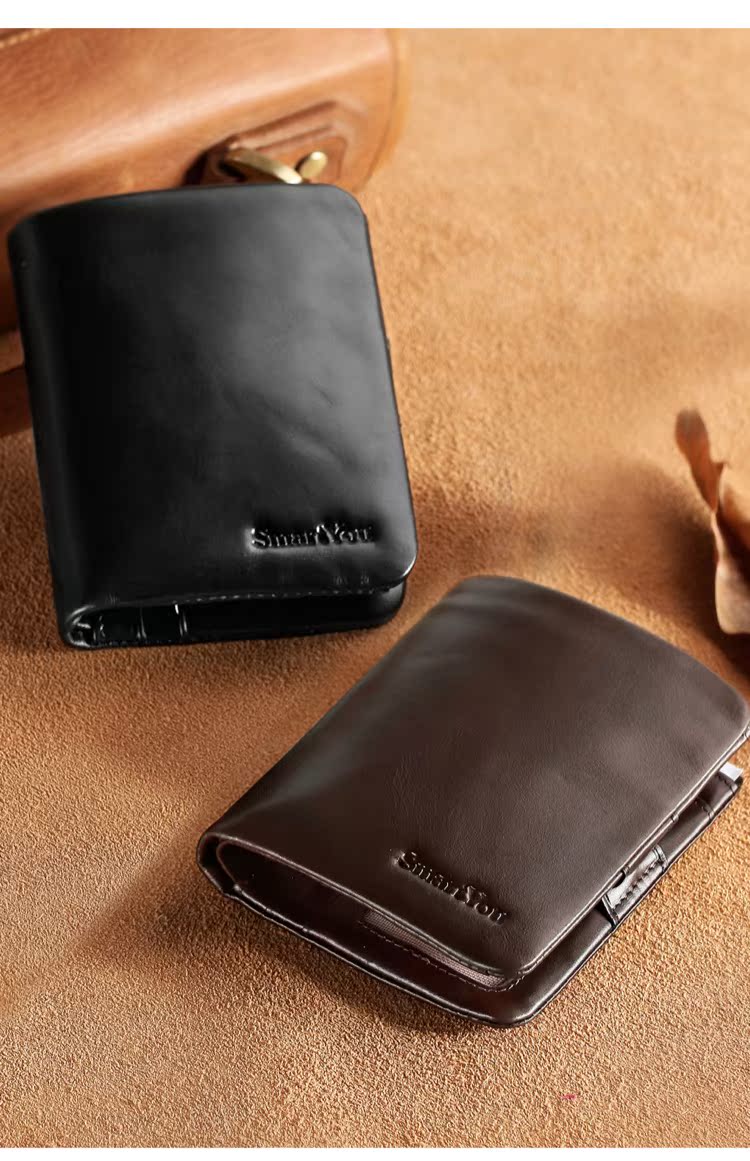 Ví nam da thông thường đoạn ngắn phiên bản dọc Hàn Quốc của đèn flash chống trộm dung lượng lớn để trả bàn chải chống trộm 2019 mới - Ví tiền ví dior
